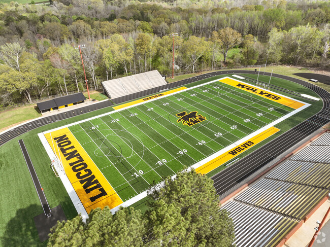 The Wolves of Lincolnton High School play here on Friday nights.