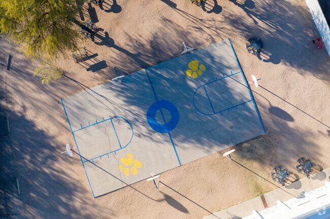 Kids love playing basketball at Los Amigos Elementary School in Tucson, AZ