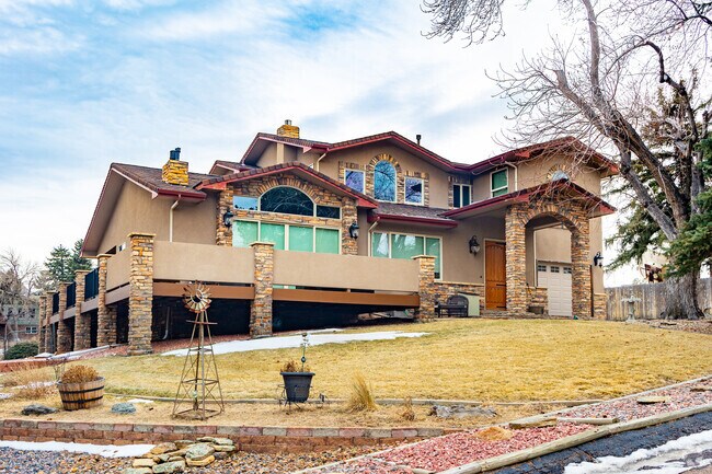 Contemporary mansions line mountain streets in Morrison.