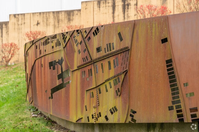 Steel art is located at the Monastery Street Park in South Side Slopes.