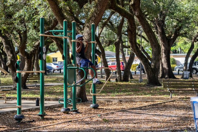 Outdoor workout stations in the Golden Glades can be found at Oak Grove Park.