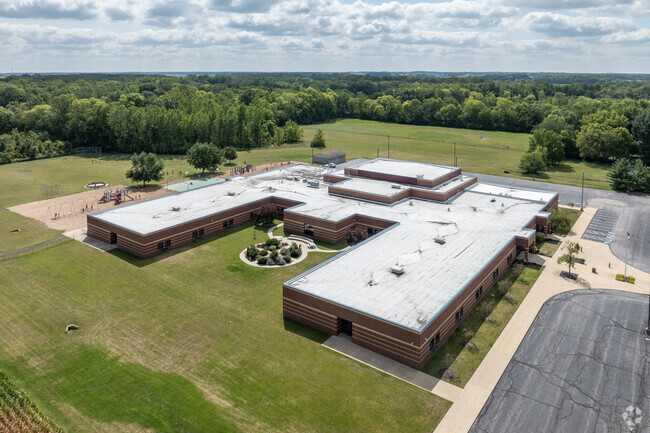 Benton Elementary School features plenty of open space for sports and activities.