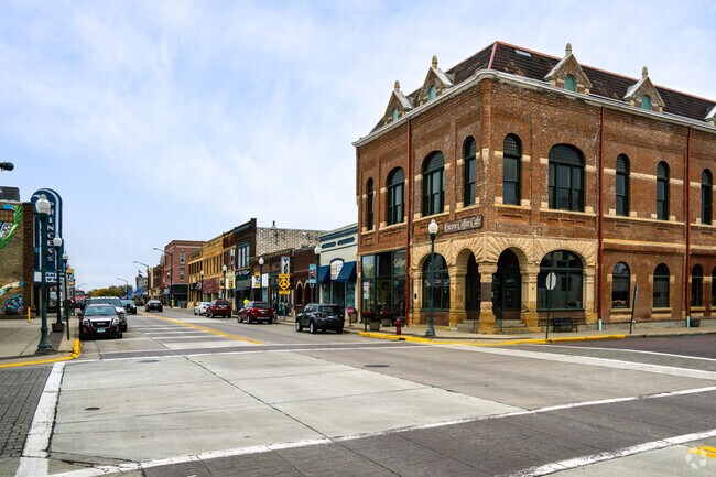 Local shops and eateries line First Avenue in St. James.