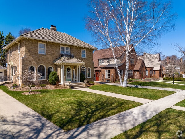 Beautiful brick homes in the Port Washington neighborhood.