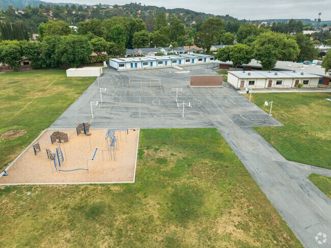 Wiley Canyon Elementary School's campus also boasts a play area for students.