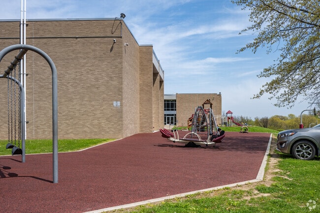 Richard J. Hyde Elementary School has a play yard for the students to get their exercise.