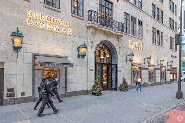 Bergdorf and Goodman is a luxury retailer located on Fifth Avenue in Midtown.