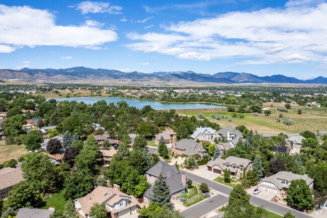 The Candlelight neighborhood in Arvada sits next to Hyatt lake and has mountain views.