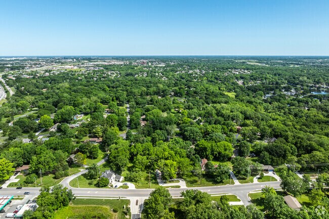 Platte Woods have tree lined neat streets where handsome homes sit on large lots.