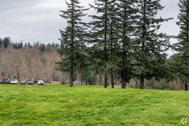 Teacher parking is off to the side of campus.