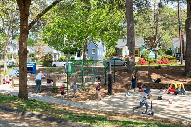 Roanoke Park is located in the Five Points East neighborhood.