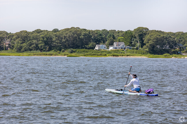 Locals love paddle boarding or kayaking around the bay in Eastport.