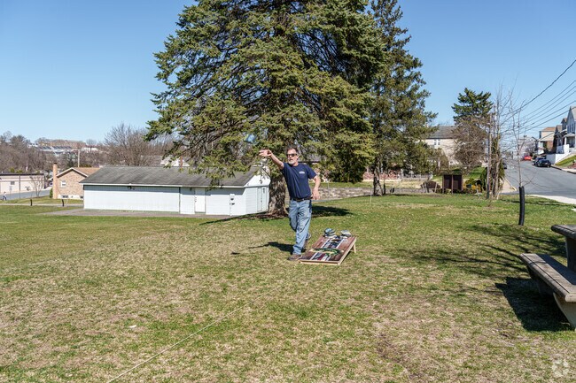 West Easton residents can practice their cornhole skills at Gerald Gross Memorial Park.