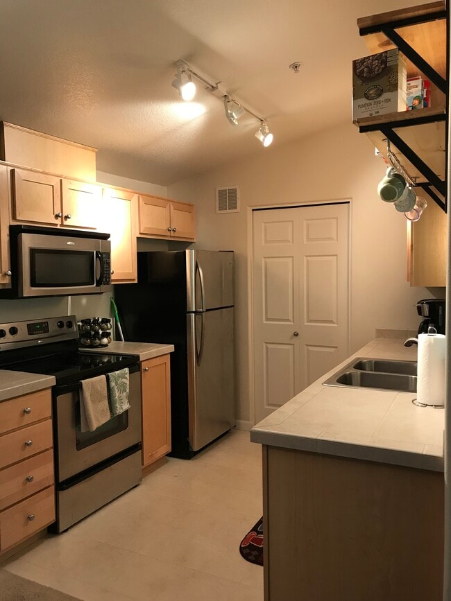 Beautiful kitchen with stainless steel appliances