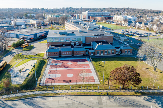 The Galvin Middle School also has several basketball courts in Wakefield, MA.