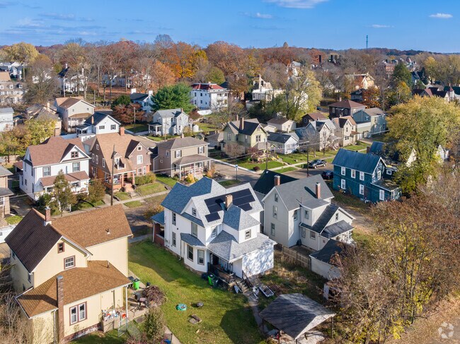 Looking north at the early and mid 20th century homes of Downtown Massillon.