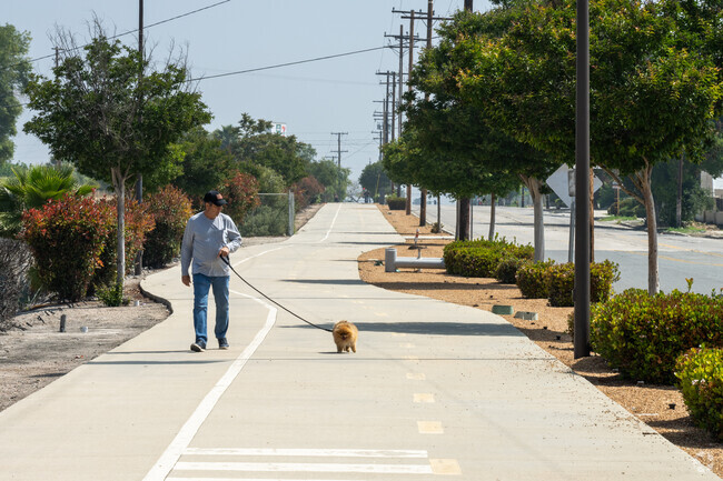 You'll find dedicated bike lanes making it safe for bicyclists and people walking.