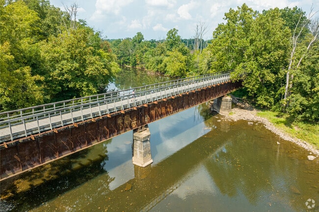 Local residents walk or bike the Perkioman Trail along the creek in Lower Frederick Township.