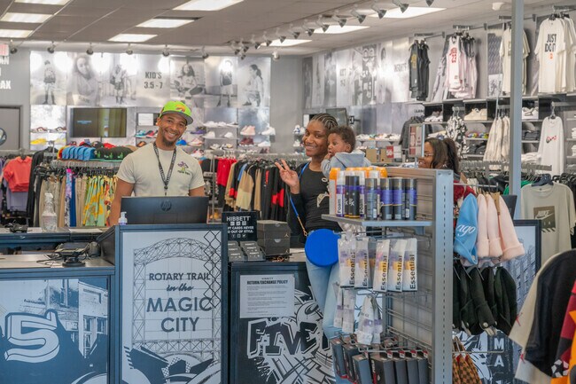 Hibbett Sports has service with a smile and a wide selection of shoes to choose from.