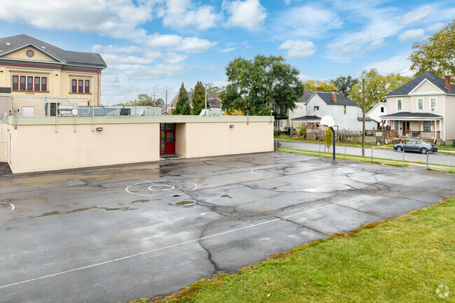 Franklinton Prep High School has a basketball court for students to utilize.