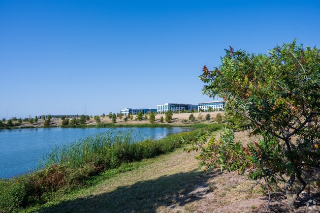Parmer Pond is perfect for family outings or solo walks for Parmer Lane residents.