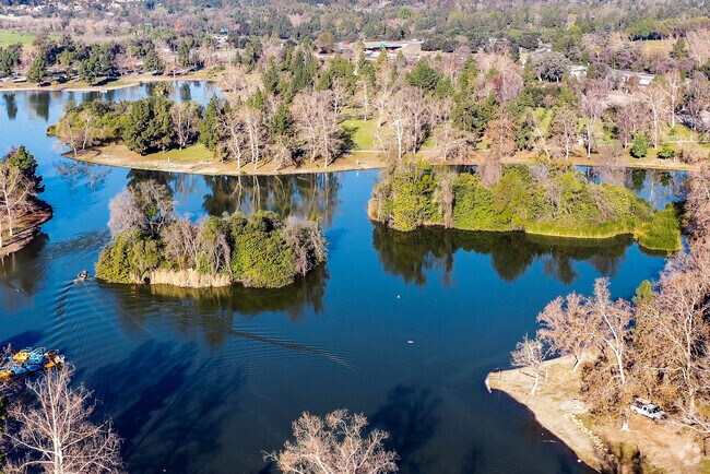 Whittier Narrows Recreation Area features lakes for boating and fishing.