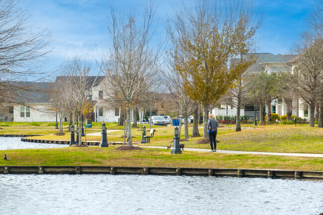 Sugar Mill Pond’s pier offers peaceful water views.