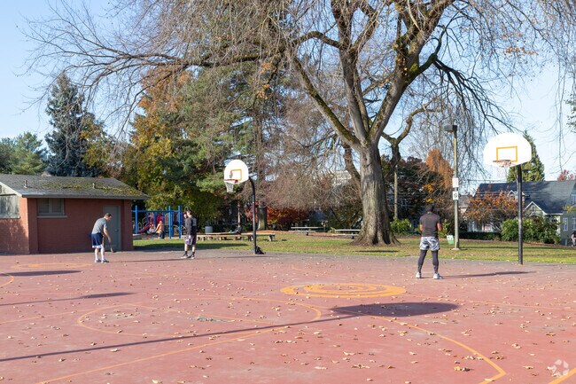 Play basketball at Wallace Park on NW 25th Ave in Portland.
