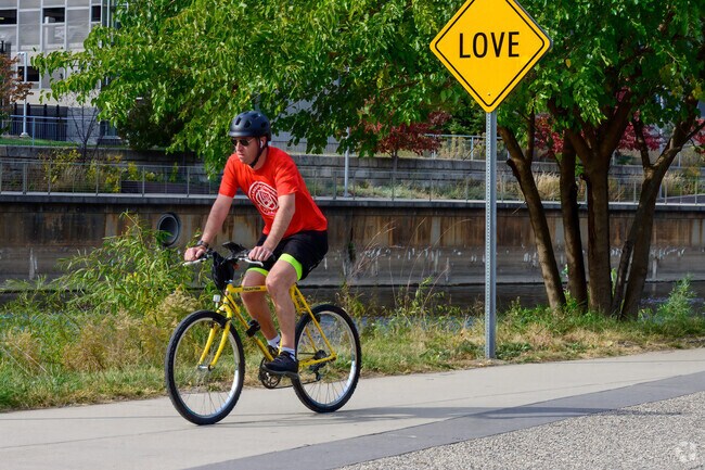 The Lansing River Trail is the highlight of Lansing and runs near Downtown Lansing.