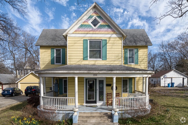 Adorable homes like this Victorian fill downtown Siloam Springs.