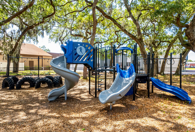 Students can enjoy playing on the playground at Classical Christian School for the Arts.
