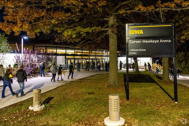 Miller Orchard residents can walk about 1.5 miles to Carver Hawkeye Arena for Iowa athletics.