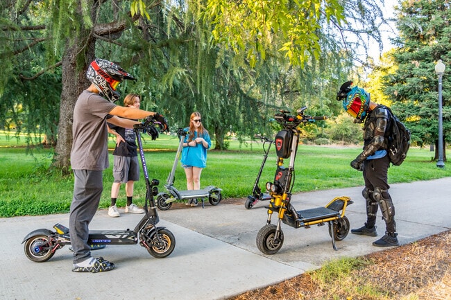 The Sacramento River trail provides an excellent space for residents bike and scooter.