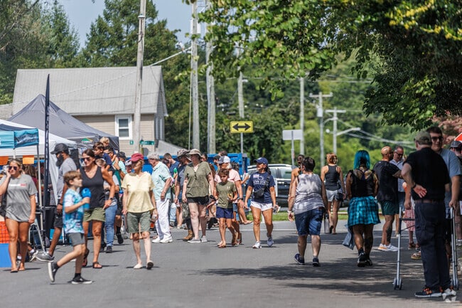 There are numerous craft vendors set up for the Peach Festival in Dover.