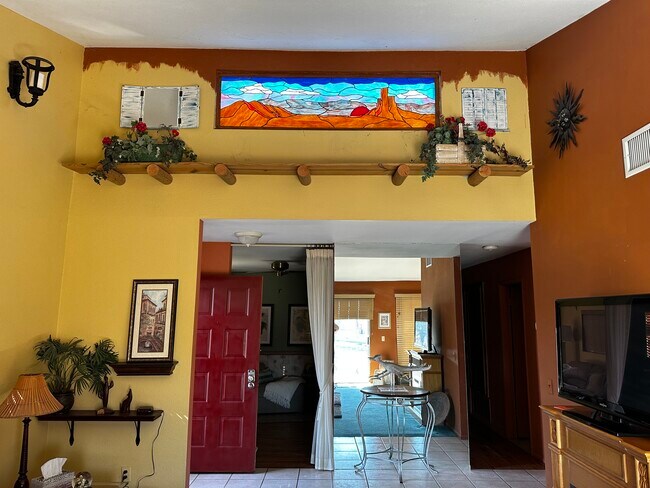 Stained glass in living room