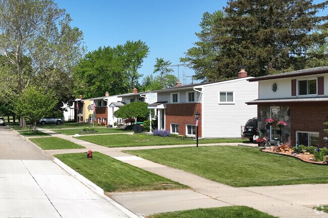 A row of two-story homes in Rockwood.