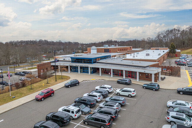 Fidn the Joseph A. Foran High School at 80 Foran Rd, Milford, CT 06460.