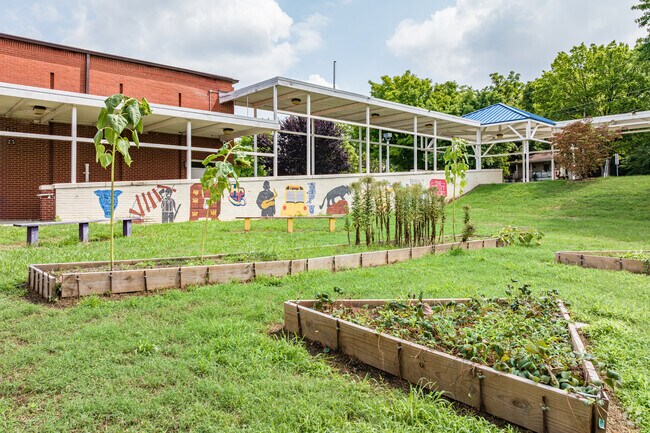 Fairview Elementary School features a community garden.