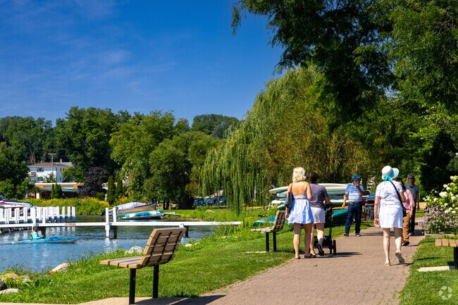 Williams Bay boasts an array of spacious summer homes nestled along the serene lakeshore.