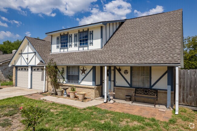 Unique architectural styles grace houses in Meadows Place.