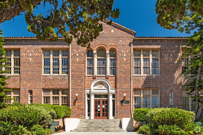 John Burroughs Middle School in Los Angeles, CA has a distinct brick building.