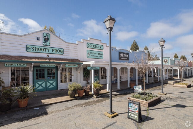 Burke Junction is a shopping center with shops, restaurants, and bars.