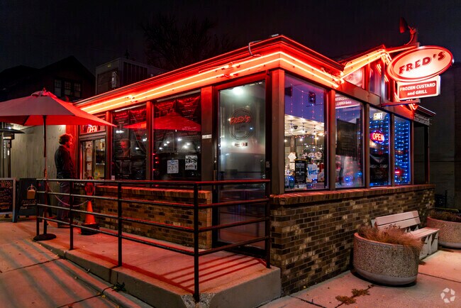 Head over to Fred's Frozen Custard for a delicious burger.