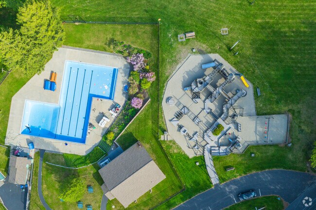 Benjamin Hill Park provides Shirley residents with a pool, playground, pavilion, a sledding hill, and plenty of green space.