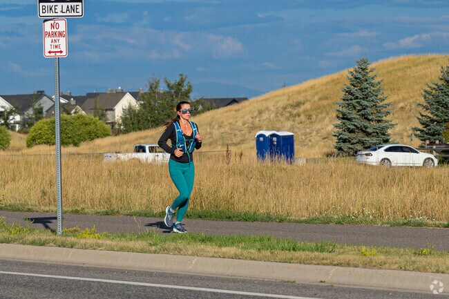 A Valley Unit jogger enjoys her morning run around the nearby park.