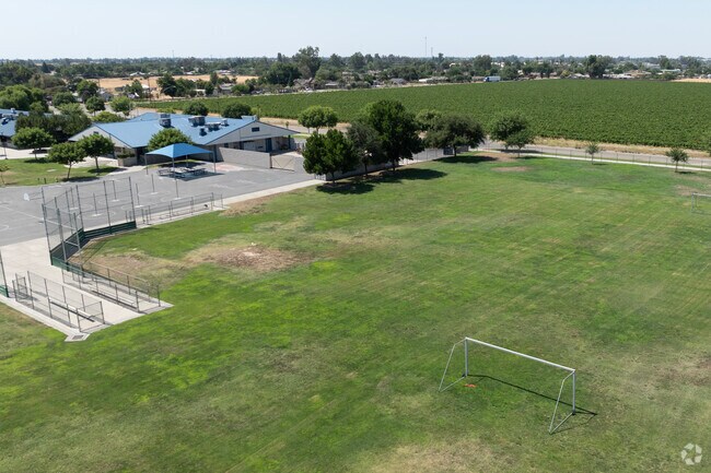The sports fields at Cesar Chavez Elementary School in Madera.