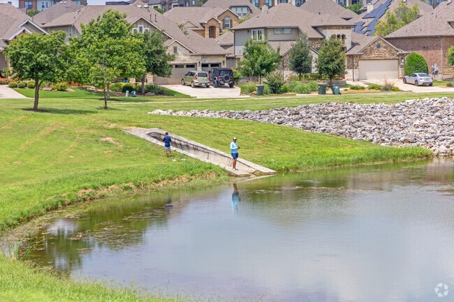 Fish on of the neighborhood park ponds around Maple Creek.