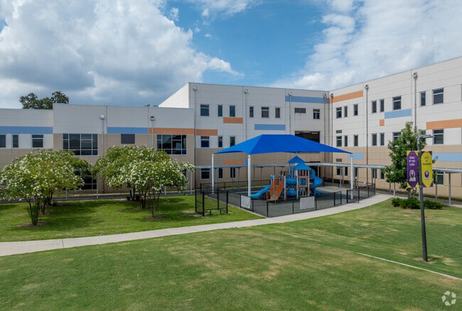 OCPS Academic Center for Excellence has several play areas in it's courtyard.
