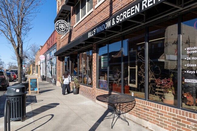 The Slow Down Coffee Shop in the Oak Park/Highland Park Shopping District is a local hotspot.
