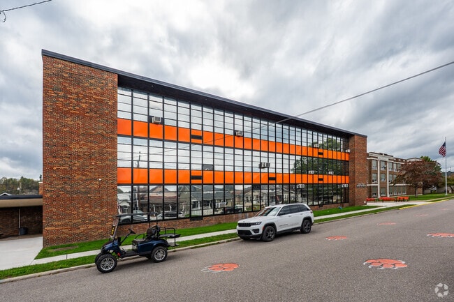 Shadyside High School sits along a city street in the quiet neighborhood.